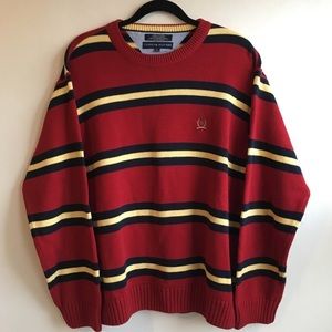 VTG Tommy Hilfiger Crewneck Sweater XL striped red